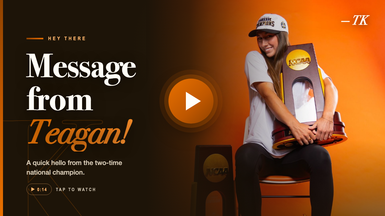Message from Teagan!