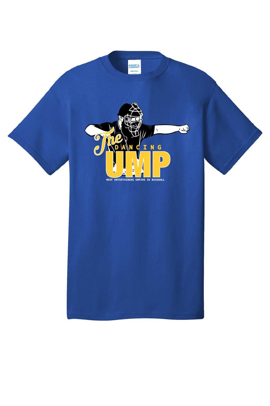 The Dancing Umpire Adult Cotton Tee — Royal